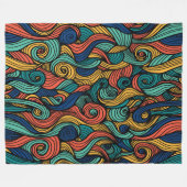 Wol Topped paisley Fleece Deken (Voorkant (Horizontaal))