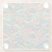 Wol Topped paisley Glazen Onderzetter (Achterkant)