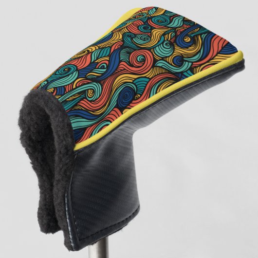 Wol Topped paisley Golfheadcover (3/4 voorkant)