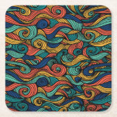 Wol Topped paisley Kartonnen Onderzetters (Voorkant)