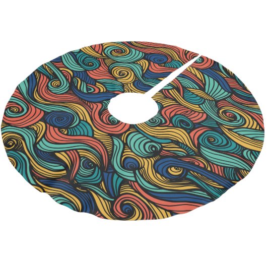 Wol Topped paisley Kerstboom Rok (Gekanteld)