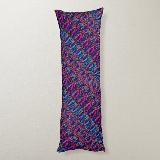 Wol Topped paisley Lichaamskussen (Achterkant (Verticaal))