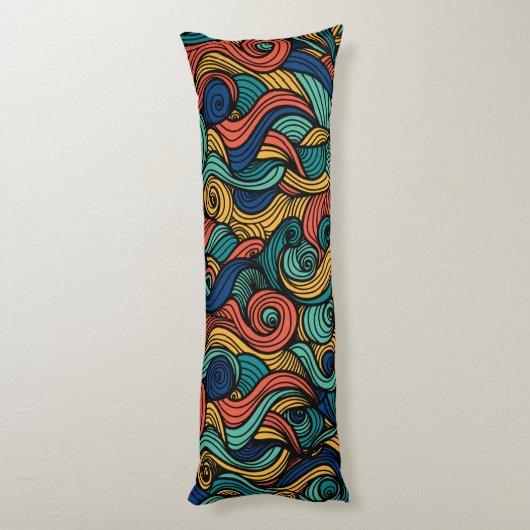 Wol Topped paisley Lichaamskussen (Achterkant (Verticaal))