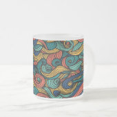 Wol Topped paisley Matglas Koffiemok (Voorkant rechts)