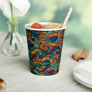 Wol Topped paisley Papieren Bekers