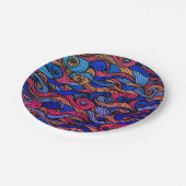 Wol Topped paisley Papieren Bordje (Gekanteld)