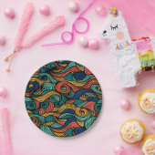 Wol Topped paisley Papieren Bordje (Feest)