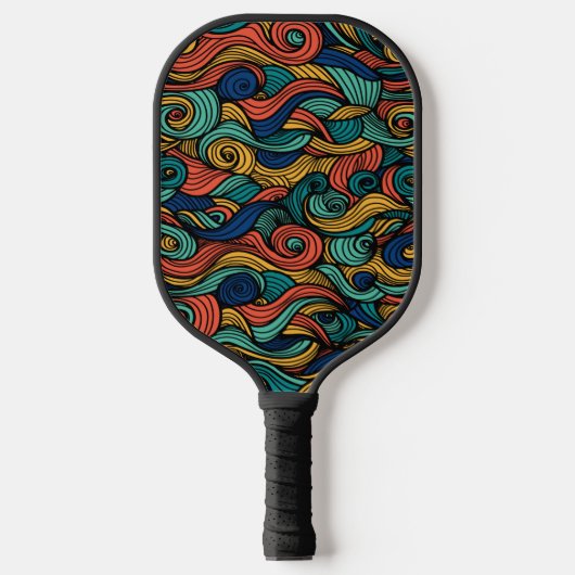 Wol Topped paisley Pickleball Paddle (Voorkant)