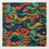 Wol Topped paisley Raamsticker (Vel)