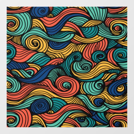 Wol Topped paisley Raamsticker (Vel)