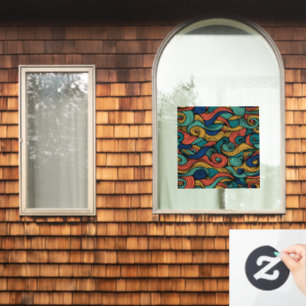 Wol Topped paisley Raamsticker