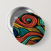 Wol Topped paisley Ronde Button 7,6 Cm (Voorkant /achterkant)