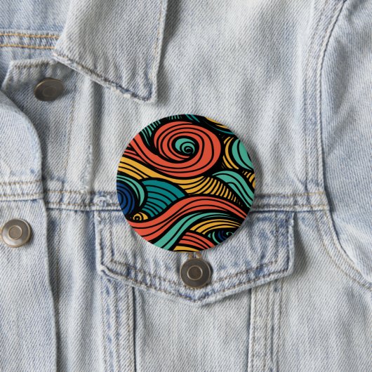Wol Topped paisley Ronde Button 7,6 Cm (In situ)