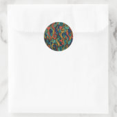Wol Topped paisley Ronde Sticker (Tas)
