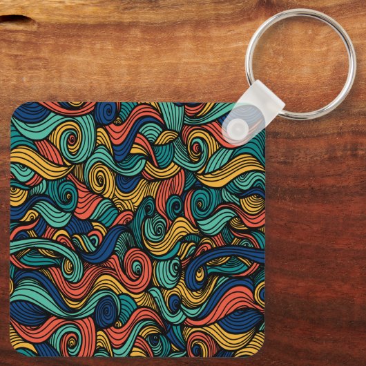 Wol Topped paisley Sleutelhanger (Achterkant)