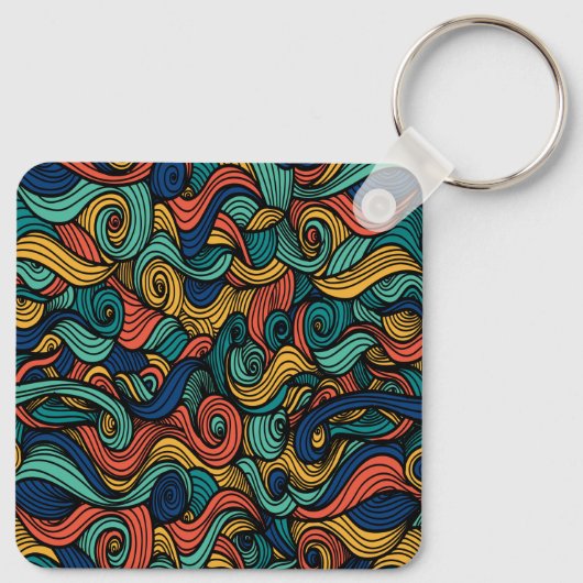 Wol Topped paisley Sleutelhanger (Achterkant)