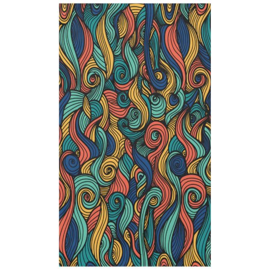 Wol Topped paisley Tafelkleed (Voorkant)