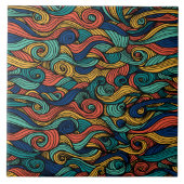 Wol Topped paisley Tegeltje (Voorkant)