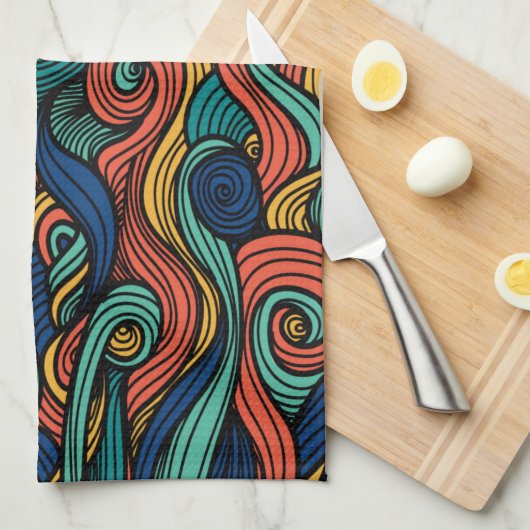 Wol Topped paisley Theedoek (Quarter Fold)