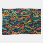 Wol Topped paisley Theedoek (Horizontaal)