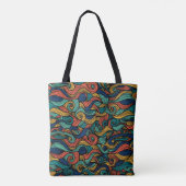 Wol Topped paisley Tote Bag (Achterkant)