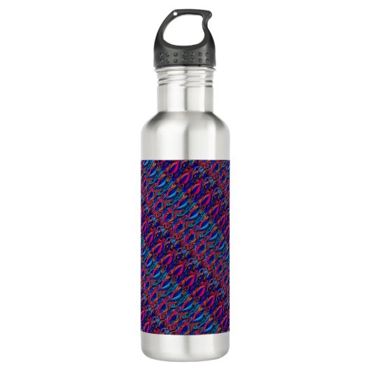 Wol Topped paisley Waterfles (Voorkant)