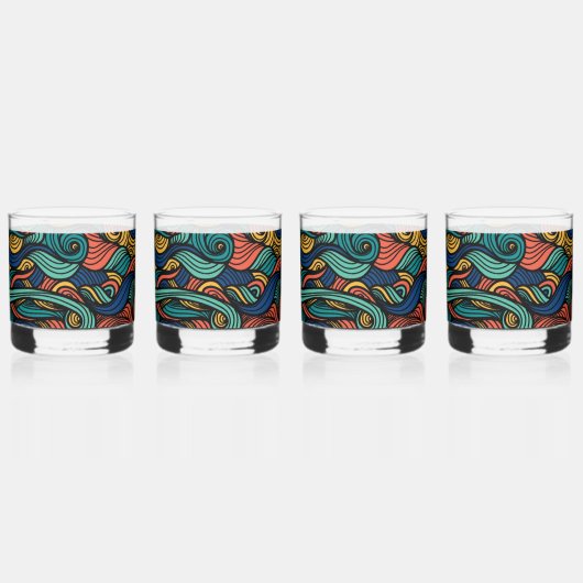Wol Topped paisley Whisky Glas (Voorkant)
