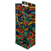 Wol Topped paisley Wijn Cadeautas (Achterkant Gekanteld)