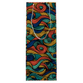 Wol Topped paisley Wijn Cadeautas (Achterkant)