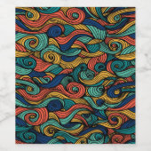 Wol Topped paisley Wijn Etiket (Enkel label)