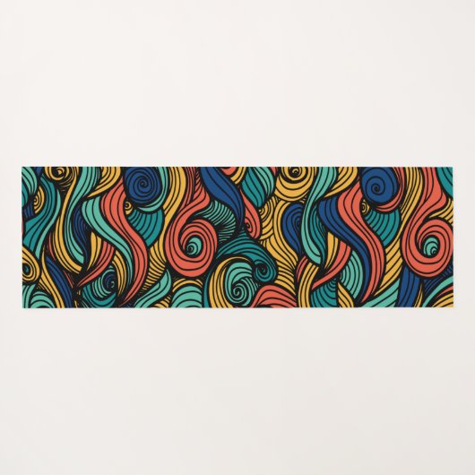 Wol Topped paisley Yogamat (Achterkant (horizontaal))