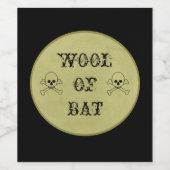 Wol van Bat Halloween Wijn Etiket (Enkel label)