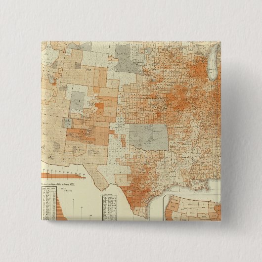 Wol Vierkante Button 5,1 Cm (Voorkant)