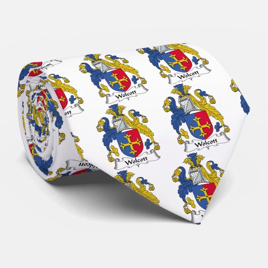 Wolcott Family Crest Stropdas (Opgerold)