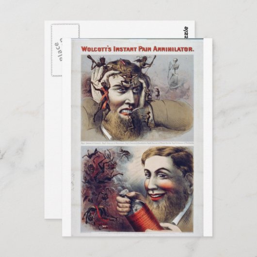 Wolcott's Instant Pain Annihilator Briefkaart (Voorkant / Achterkant)