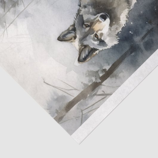 Wold in Sneeuw Collage 1 Decoupage papier (Detail)