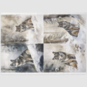 Wold in Sneeuw Collage 1 Decoupage papier (Voorkant)