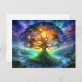 Wold tree Yggdrasil of northern viking mythology Briefkaart (Voorkant / Achterkant)