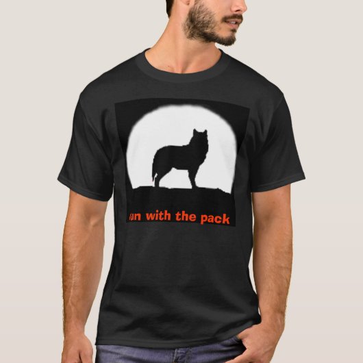 wolf1, ren met de roedel. t-shirt (Voorkant)