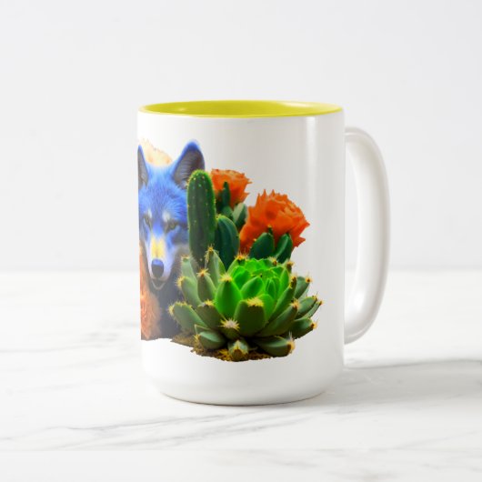 Wolf22: Tweekleurige Koffiemok (Voorkant rechts)