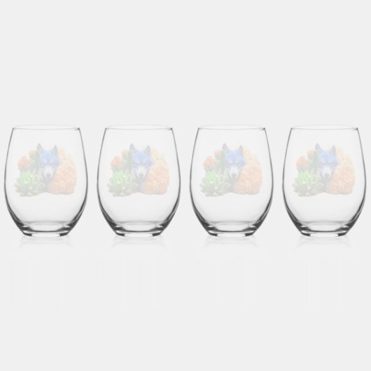 Wolf22: Wijnglas Zonder Voet (Achterkant)