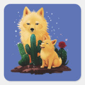 Wolf26: Vierkante Sticker (Voorkant)