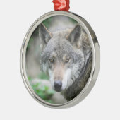 Wolf_011 Metalen Ornament (Links)