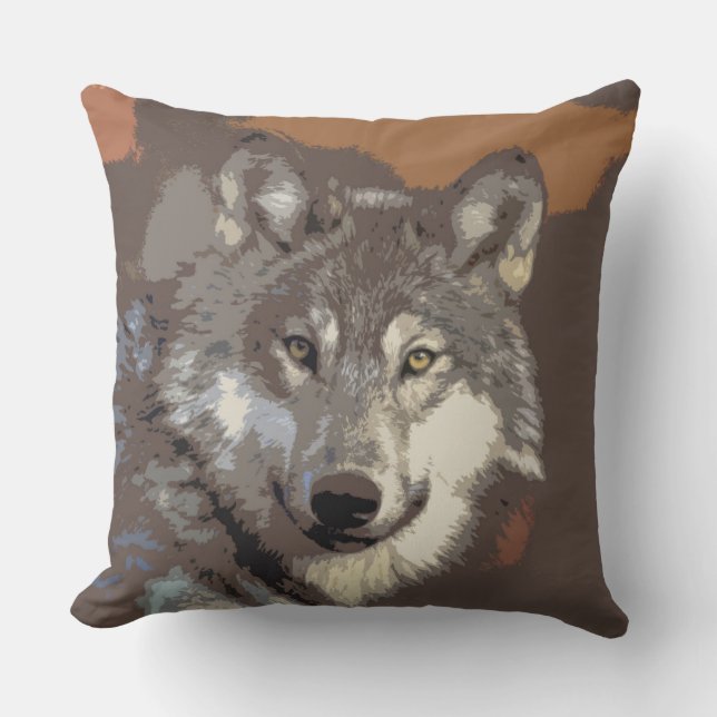 Wolf 026 kussen (Voorkant)