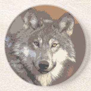 Wolf 026 zandsteen onderzetter