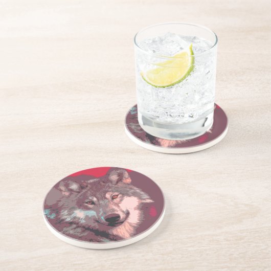 Wolf 040 zandsteen onderzetter (Zijkant)