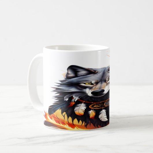Wolf 04 koffiemok (Voorkant links)