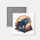 Wolf 06 magneet (Voorkant / Achterkant)