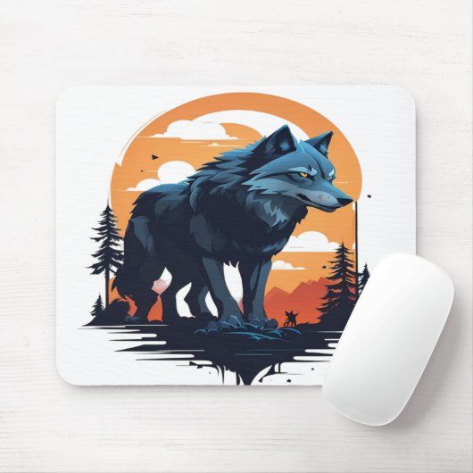 Wolf 06 muismat (Met muis)