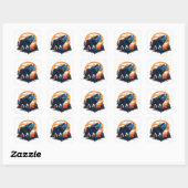 Wolf 06 vierkante sticker (Vel)